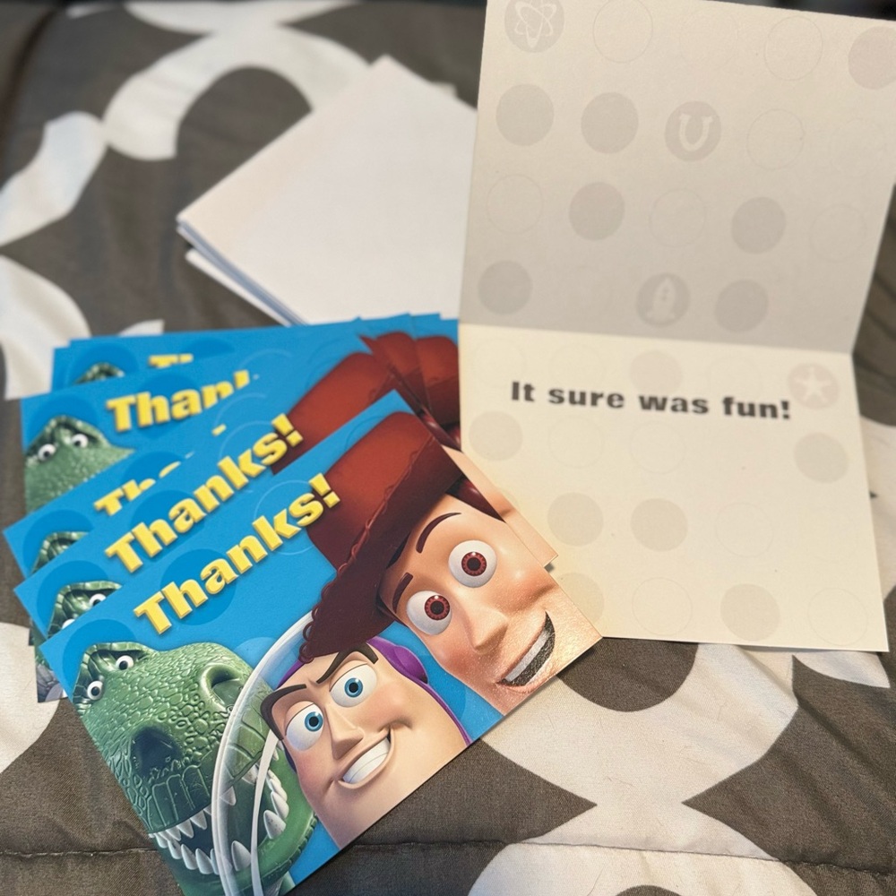 Toy Story Thank You Cards - Blue